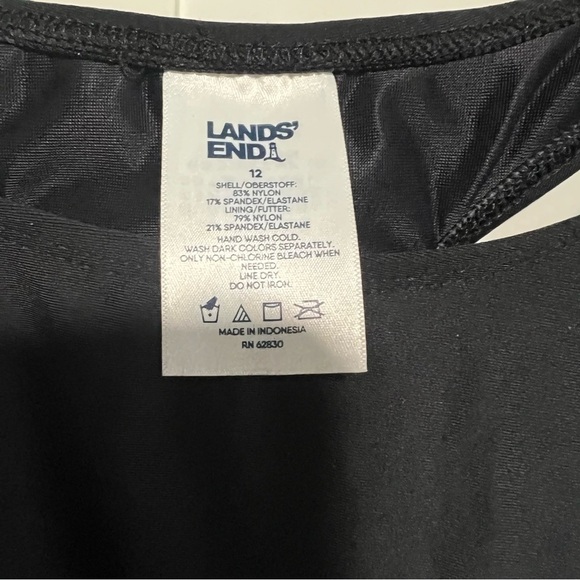 Lands-end Black Padded Swim Dress, New with Tags - Picture 4 of 4